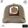 KING Checkered Trucker Cap - "Lodge King" Lion (Caps) Goorin Bros on FrenchMarket
