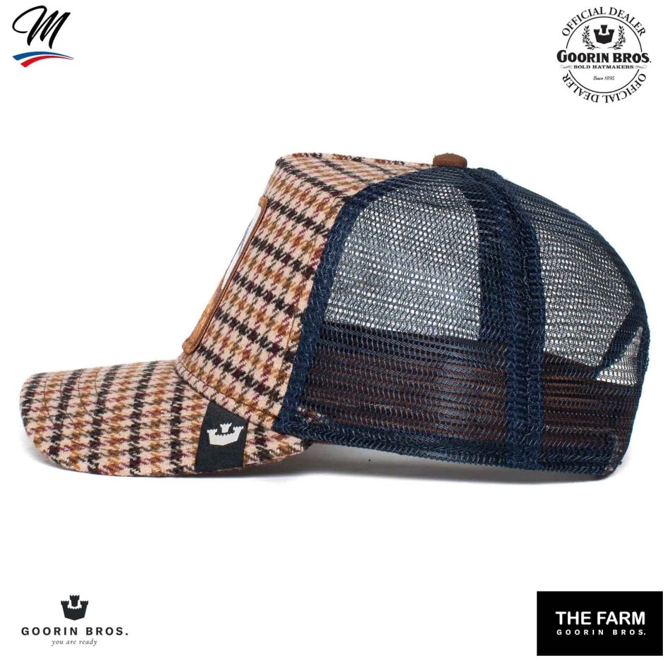 G.O.A.T. Geruite Trucker Cap - Good Kid Plaad Stadsgeit (Caps) Goorin Bros chez FrenchMarket