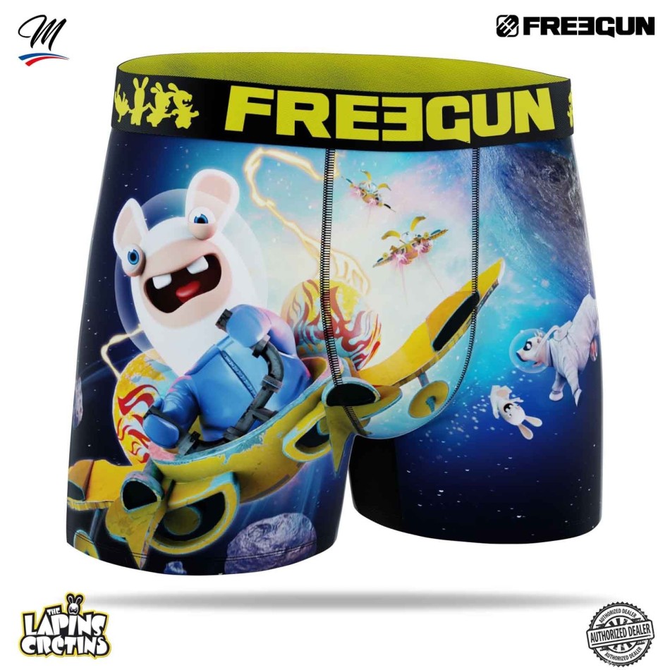 FREEGUN Boxer Herr Lapins Crétins | Boxer humor | Gratis leverans