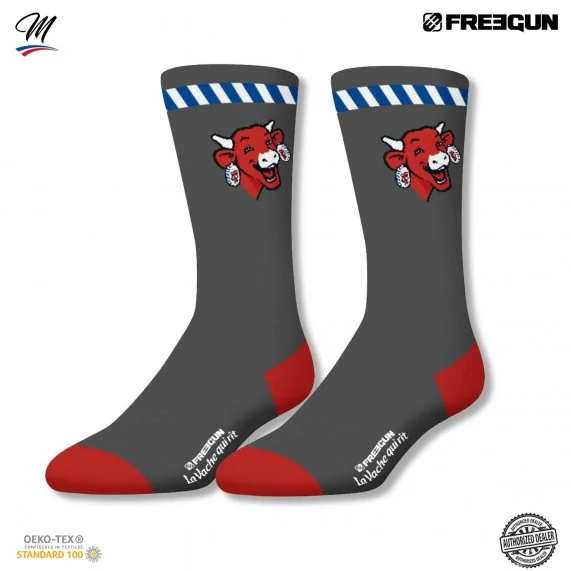 Lote de 2 pares de calcetines para hombre "La vaca que ríe (Calcetines de fantasía) Freegun chez FrenchMarket