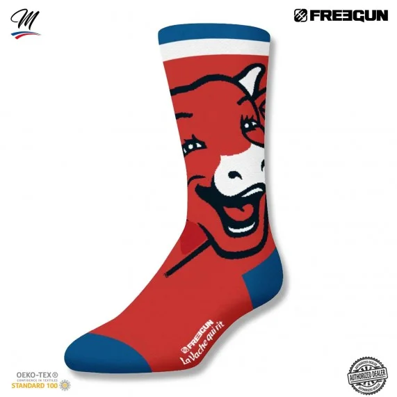 2er-Pack Herren-Socken "La Vache qui rit" (Die lachende Kuh) (Fancy) Freegun auf FrenchMarket