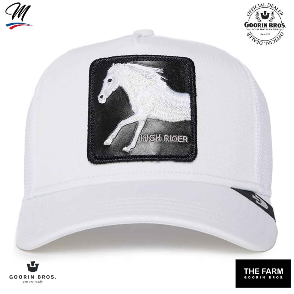 Cappello da Cavallo Trucker Platinium HIGH RIDER (Cappellino) Goorin Bros chez FrenchMarket