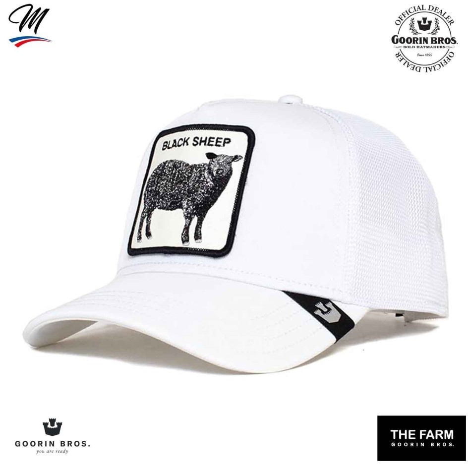 Casquette Trucker Mouton "Platinium BLACK SHEEP" (Casquettes) Goorin Bros chez FrenchMarket