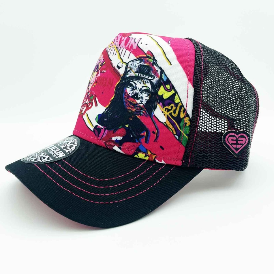FREEGUN Truckerkeps för kvinnor "Graffity" Rosa