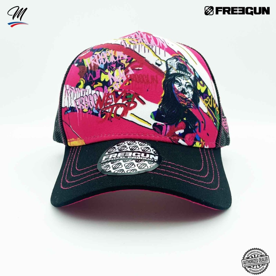 FREEGUN Truckerkeps för kvinnor "Graffity" Rosa