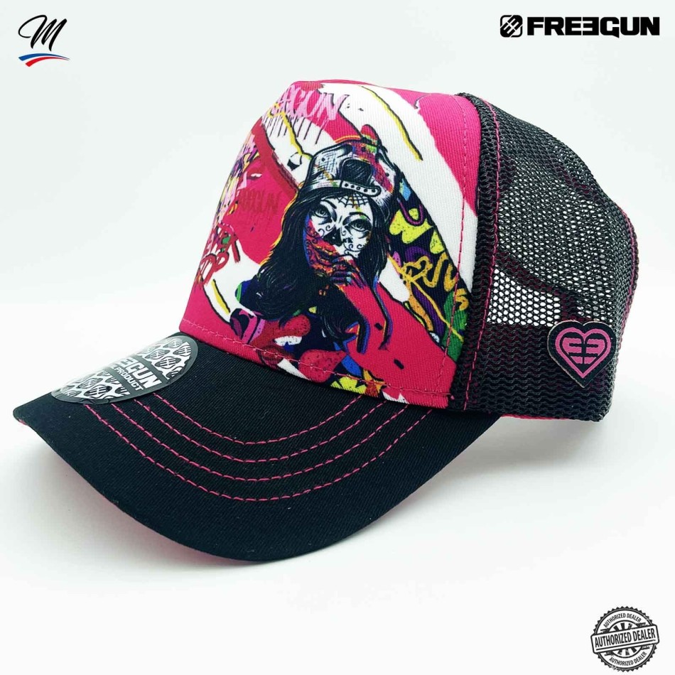 FREEGUN Women's Trucker Cap "Graffity" Roses
