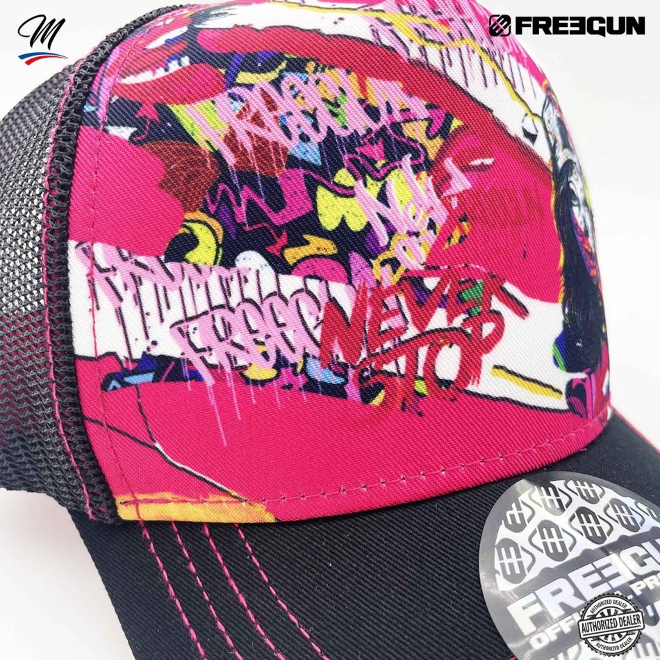 FREEGUN Truckerkeps för kvinnor "Graffity" Rosa