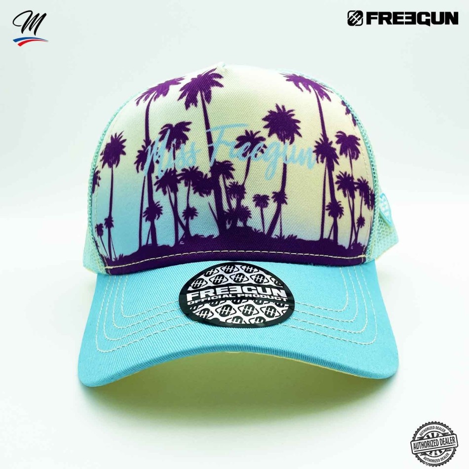 FREEGUN Truckerkeps för kvinnor "Summer Beach" Palm Wave Turkos