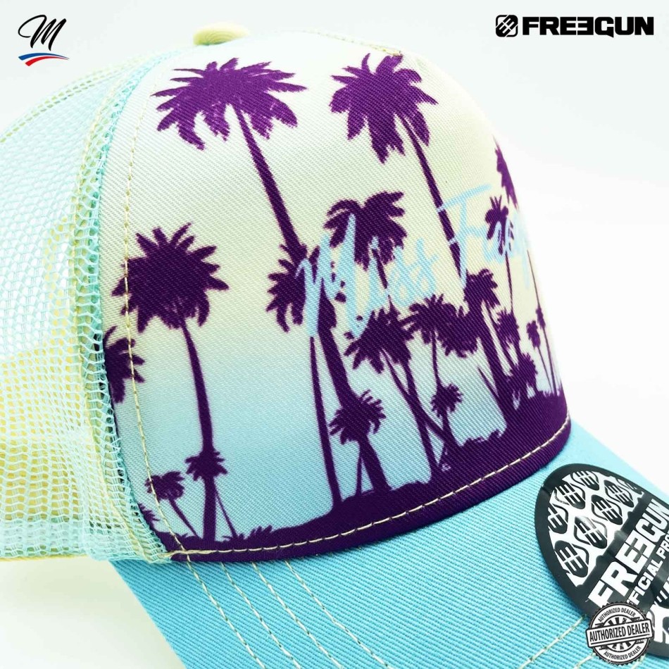 FREEGUN Truckerkeps för kvinnor "Summer Beach" Palm Wave Turkos