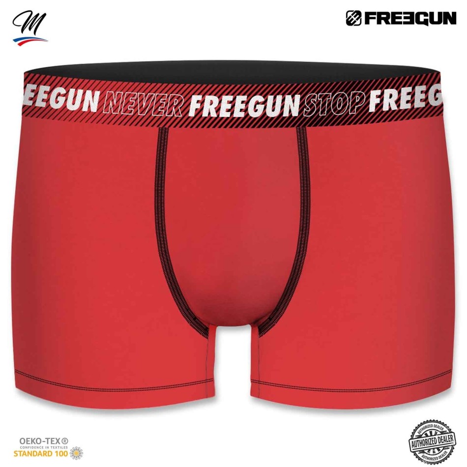 FREEGUN - uppsättning med 6 boxershorts i bomull "B7 Color & Camou" för män