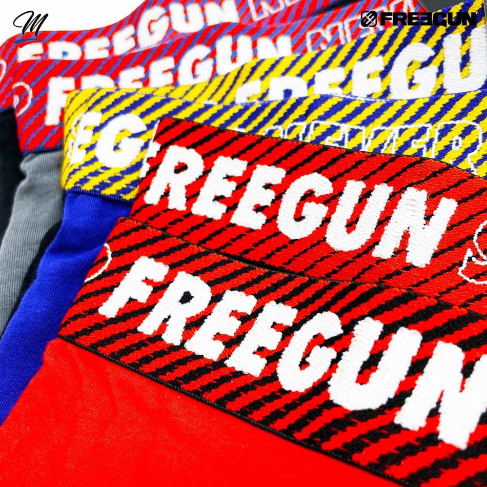 FREEGUN - uppsättning med 6 boxershorts i bomull "B7 Color & Camou" för män