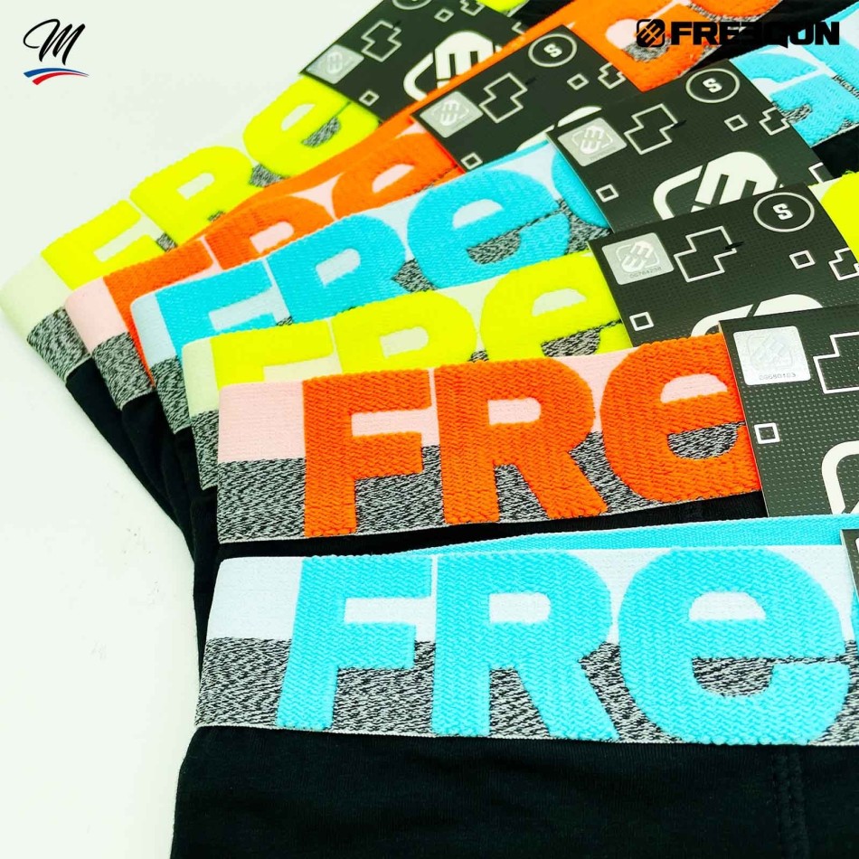 FREEGUN Set med 6 herrboxershorts i bomull "Dynamik Edition" Gratis leverans