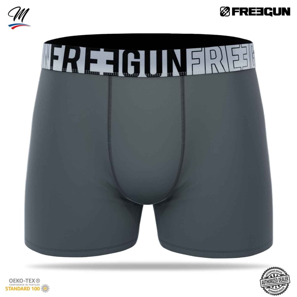 Set van 3 Premium Signature EN Katoenen Boxers voor Mannen (Herenboxershorts) Freegun chez FrenchMarket