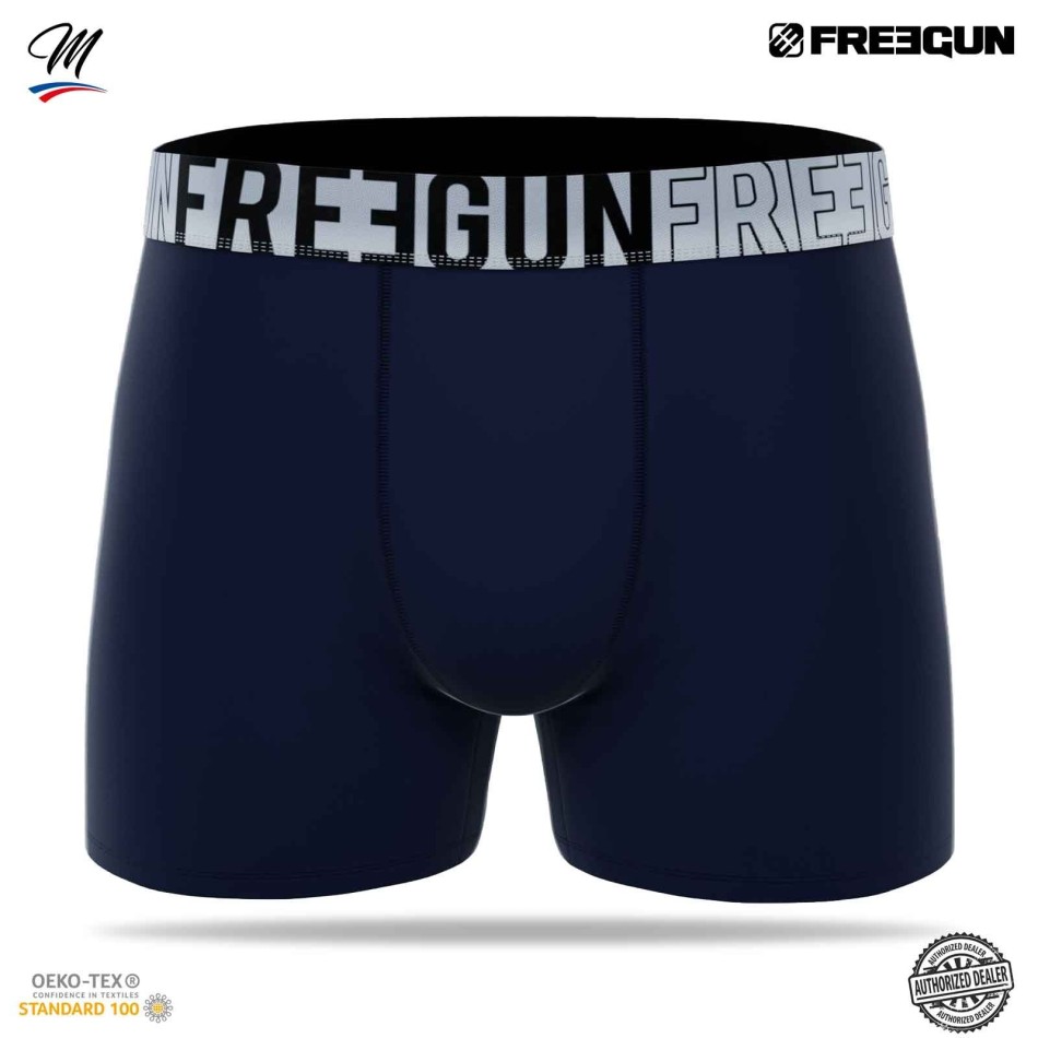 FREEGUN - Set med 3 boxershorts i bomull "Premium Signature AND" för män