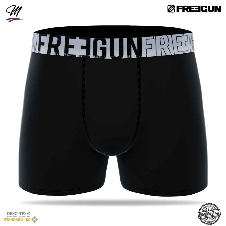 FREEGUN - Set med 3 boxershorts i bomull "Premium Signature AND" för män