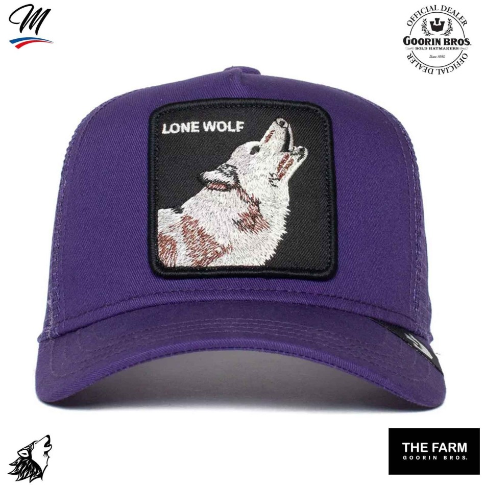 GOORIN BROS Children's Trucker Cap WOLF- Wolf Navy or Purple