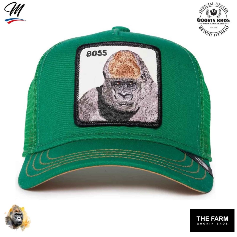GOORIN BROS Grön keps Barn Trucker BOSS - Gorilla Fri leverans