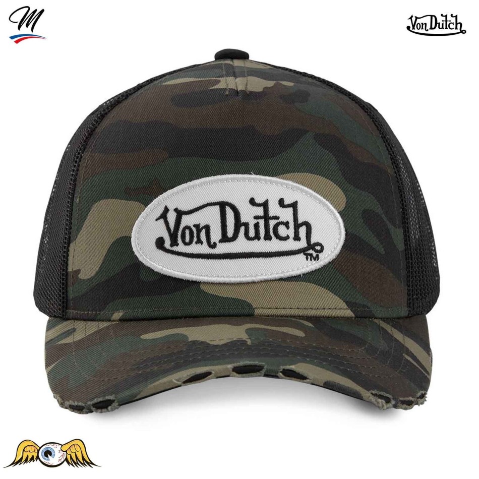 VON DUTCH Trucker Camouflage-keps för barn Fri leverans
