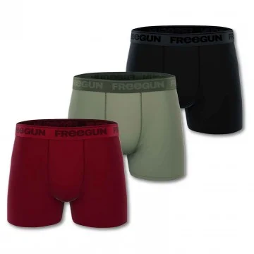 Set di 3 boxer in cotone "Premium Signature Pablo" per uomo (Boxer da uomo) Freegun chez FrenchMarket