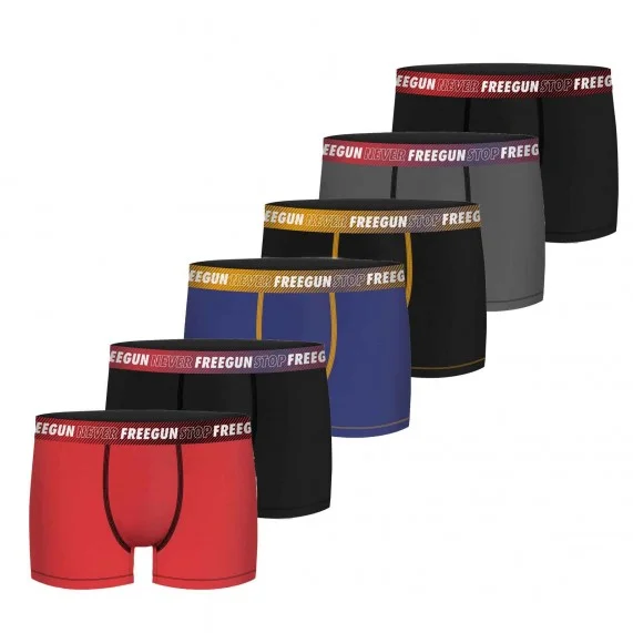 6er-Pack Boxershorts für Männer aus Baumwolle "B7 Color & Camou (Boxershorts für Männer) Freegun auf FrenchMarket