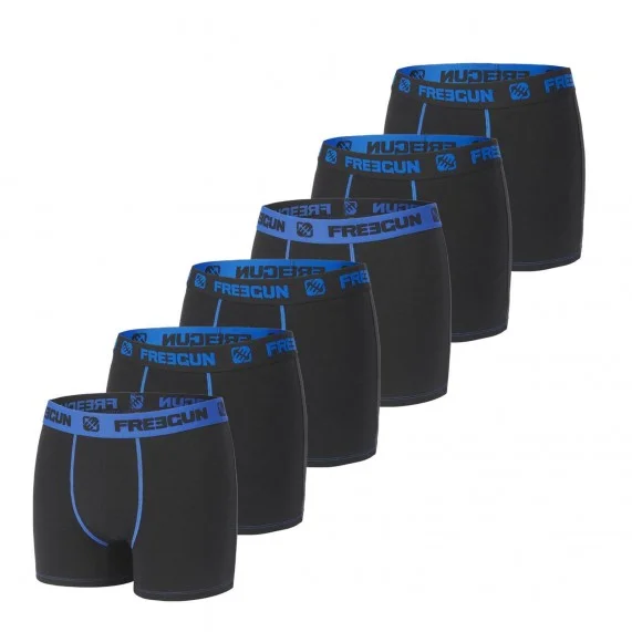 6er-Pack Boxershorts für Männer aus Baumwolle (Boxershorts für Männer) Freegun auf FrenchMarket