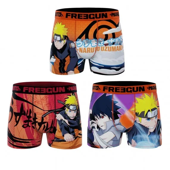 Set di 3 boxer Naruto Shippûden per uomo (Boxer da uomo) Freegun chez FrenchMarket Set di 3 boxer Naruto Shippûden per uomo (Boxer da uomo) Freegun chez FrenchMarket