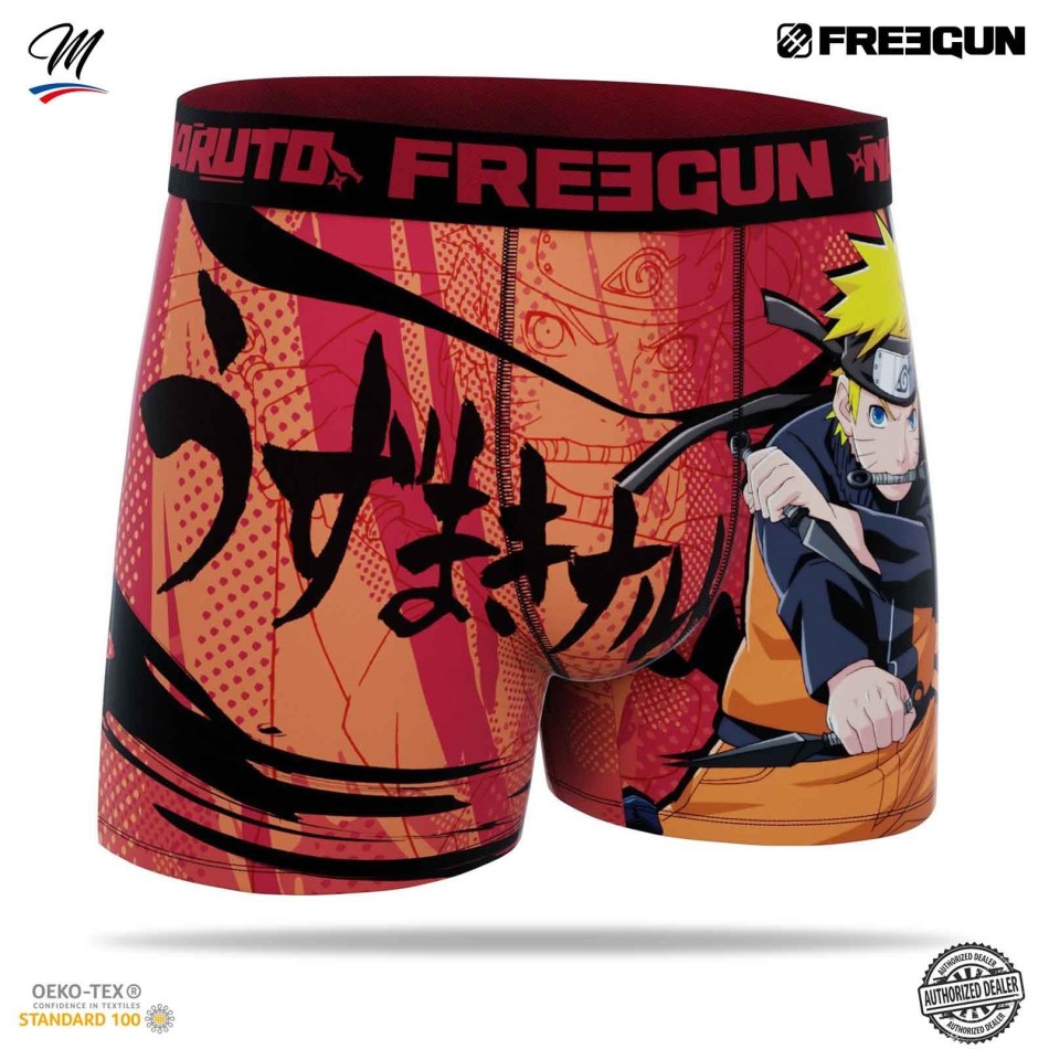FREEGUN Set med 3 boxershorts för män Naruto Shippûden | sASUKE Fri leverans