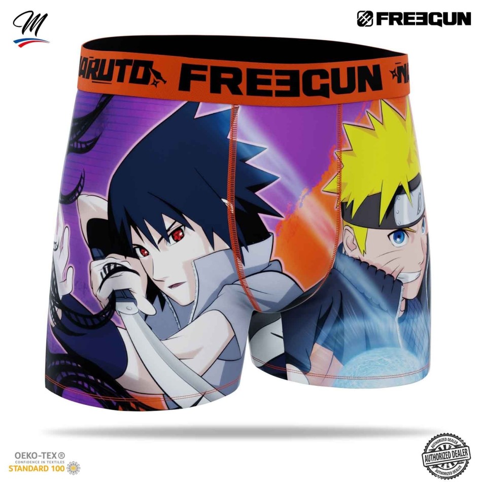 FREEGUN Set med 3 boxershorts för män Naruto Shippûden | sASUKE Fri leverans