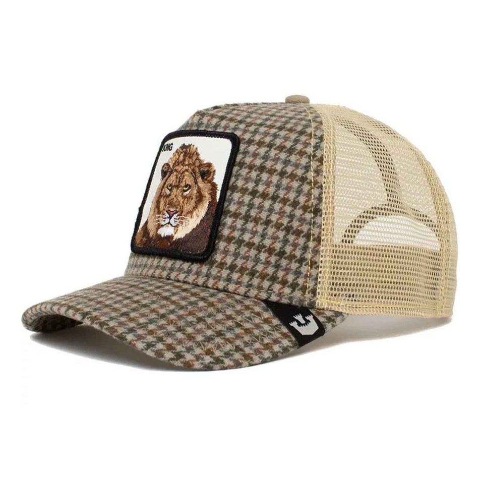 Casquette Trucker à Carreaux KING - Lion "Lodge King" (Casquettes) Goorin Bros chez FrenchMarket