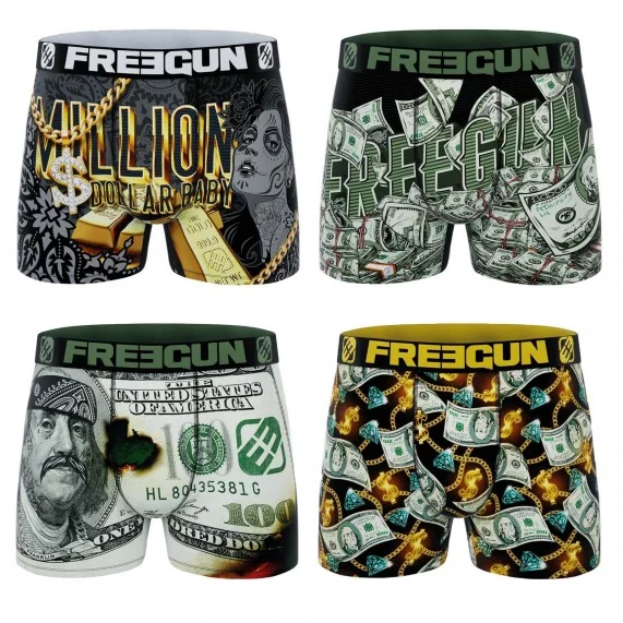 Lot de 4 Boxers Homme Premium Dollars (Lot boxers Homme) Freegun chez FrenchMarket Lot de 4 Boxers Homme Premium Dollars (Lot boxers Homme) Freegun chez FrenchMarket