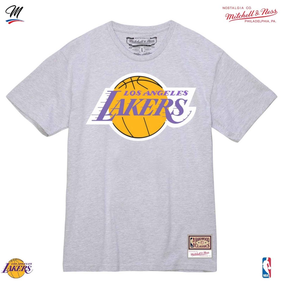 MITCHELL & NESS Grå T-shirt Los Angeles Lakers "NBA Team Logo