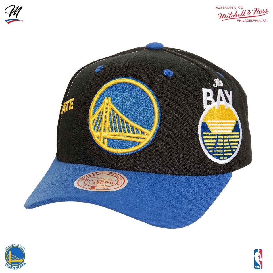 NBA Golden State Warriors HWC "Overbite" cap (Caps) Mitchell & Ness on FrenchMarket