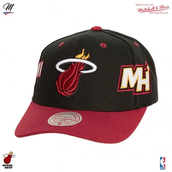 Cappello NBA Miami Heat HWC "Overbite (Cappellino) Mitchell & Ness chez FrenchMarket