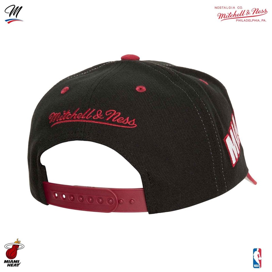 Casquette NBA Miami Heat HWC "Overbite" (Casquettes) Mitchell & Ness chez FrenchMarket