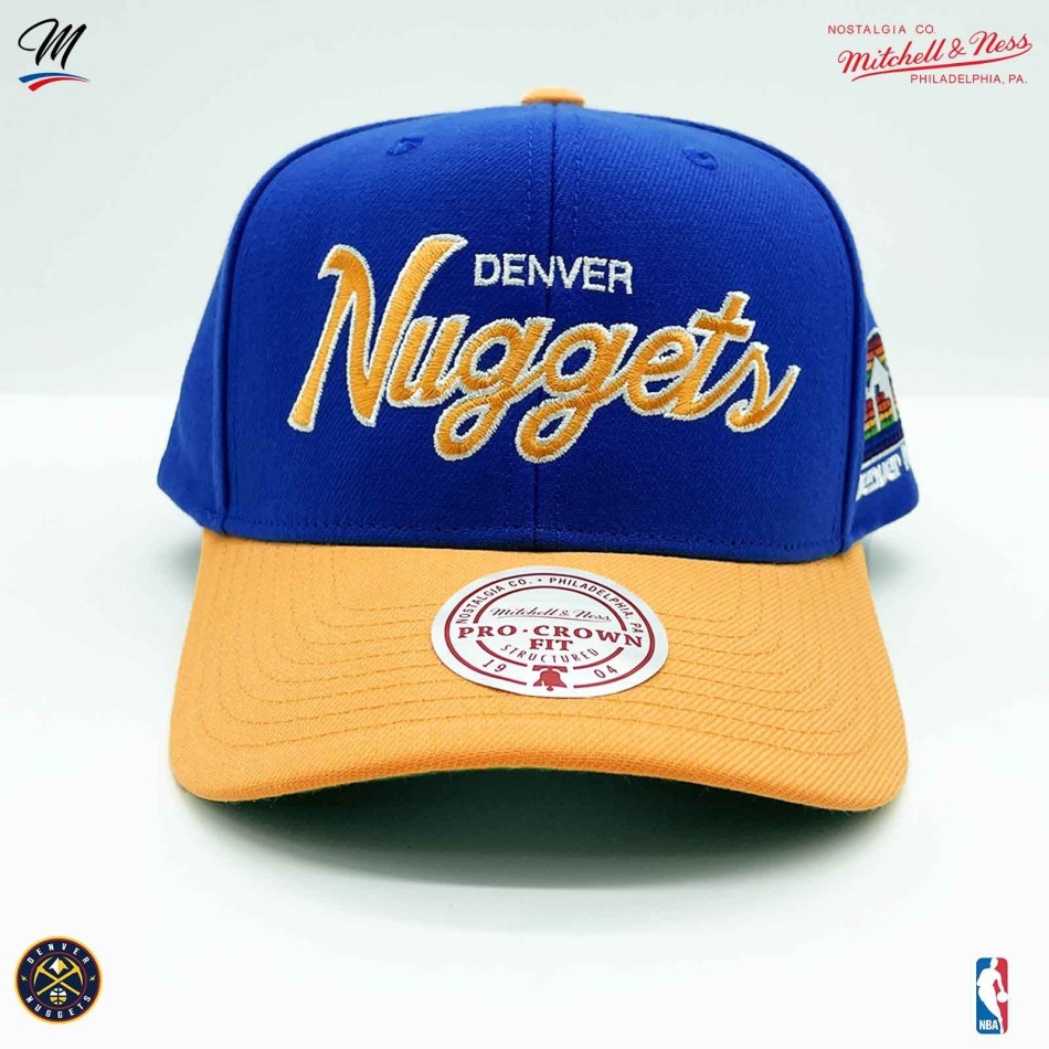 NBA Denver Nuggets HWC "Team Script 2.0" pet (Caps) Mitchell & Ness chez FrenchMarket