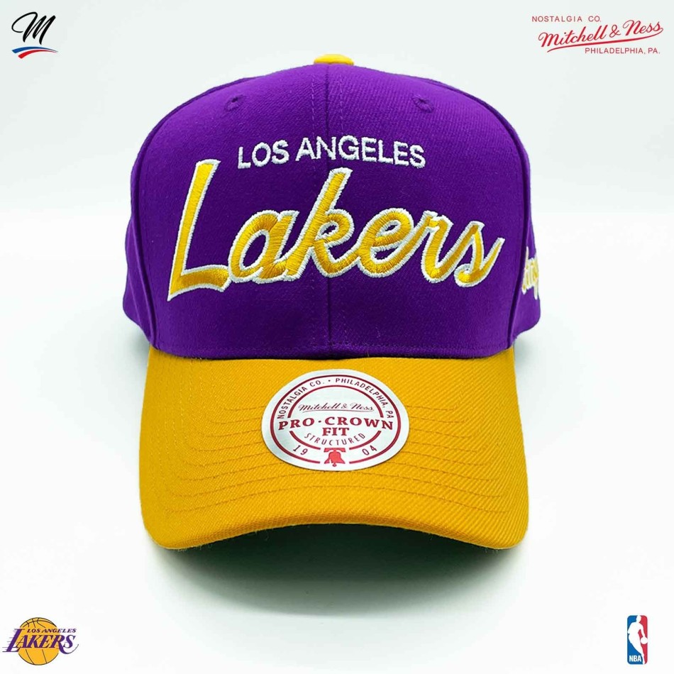 MITCHELL & NESS Los Angeles Lakers HWC "Team Script 2.0" NBA keps