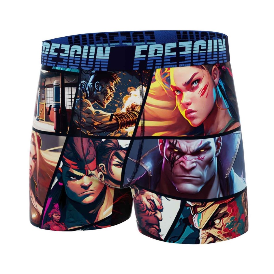 FREEGUN Boxer Homme "Manga Fighter Cyborg Video Game" | 2 års garanti