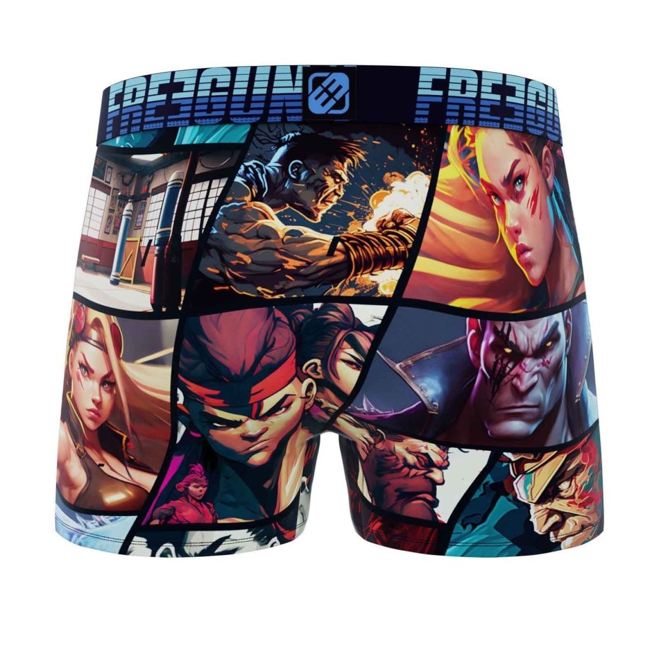 FREEGUN Boxer Homme "Manga Fighter Cyborg Video Game" | 2 års garanti
