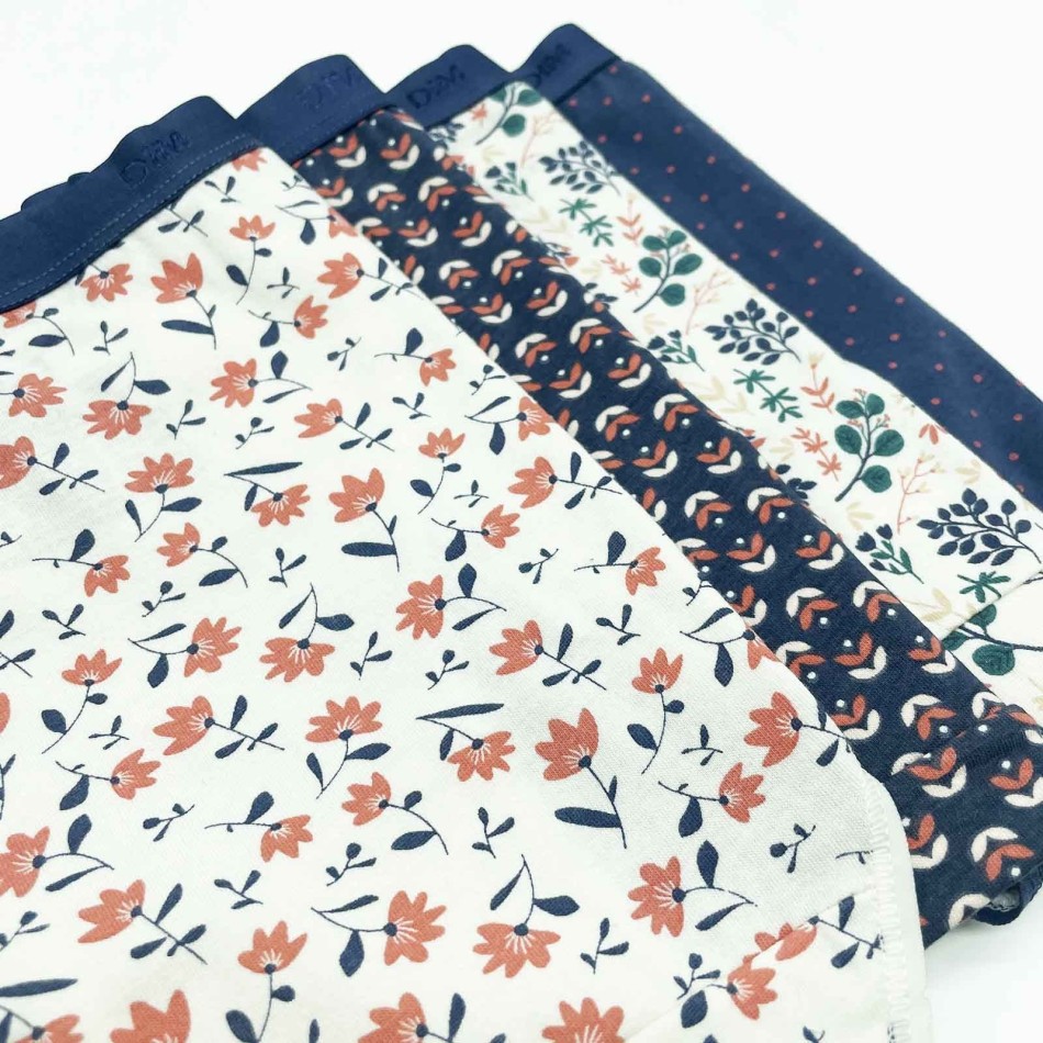 DIM Set om 4 bomullstrosor med stretch för kvinnor "Les Pockets