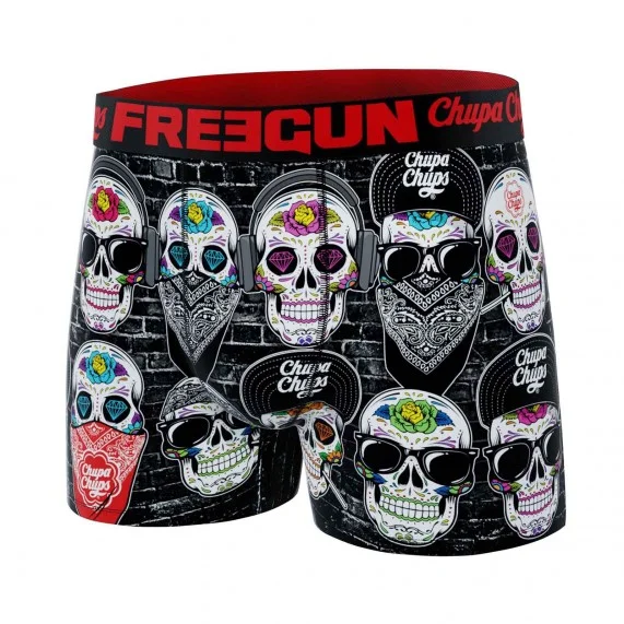 Chupa Chups" doodshoofd microvezel boxer voor jongens (Boksers) Freegun chez FrenchMarket