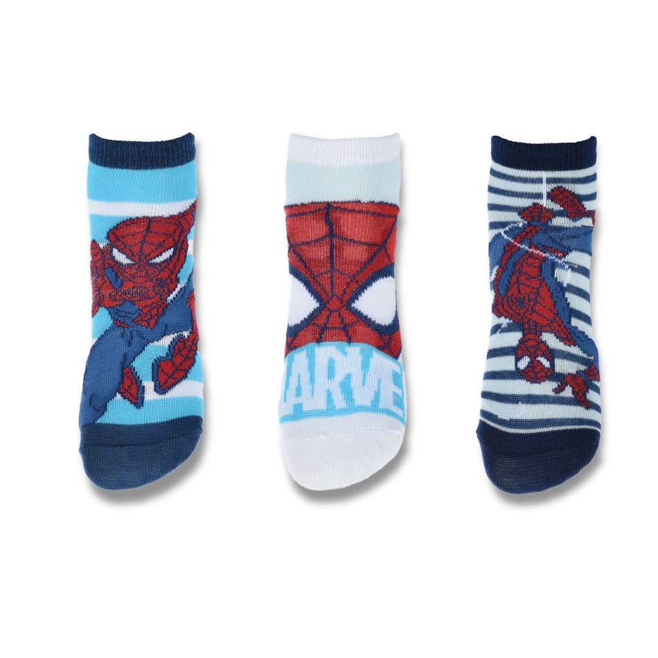 Set om 6 Marvel Spider-Man Bomullsstrumpor för pojkar - Korta strumpor