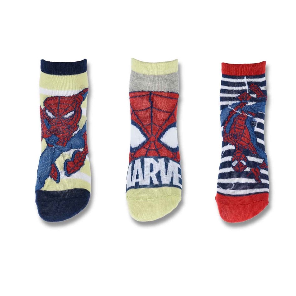 Set om 6 Marvel Spider-Man Bomullsstrumpor för pojkar - Korta strumpor