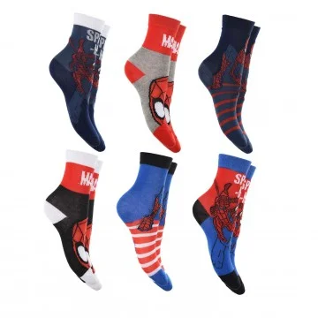 Lot de 6 Paires de Chaussettes Garçon MARVEL Spider-Man (Fantaisies) French Market chez FrenchMarket