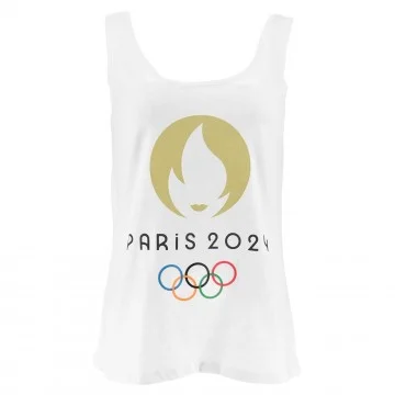 Canotta bianca da donna "Giochi Olimpici Parigi 2024" 100% cotone (Canotta da donna) French Market chez FrenchMarket