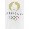 Camiseta blanca de mujer "Juegos Olímpicos París 2024" 100% algodón (Camiseta de mujer) French Market chez FrenchMarket