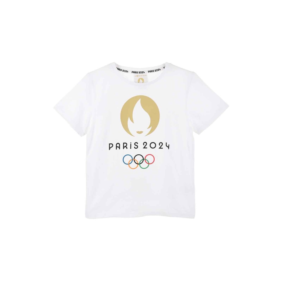 Kinder-T-shirt "Olympische Spelen Parijs 2024" 100% Katoen (T-Shirt) French Market chez FrenchMarket