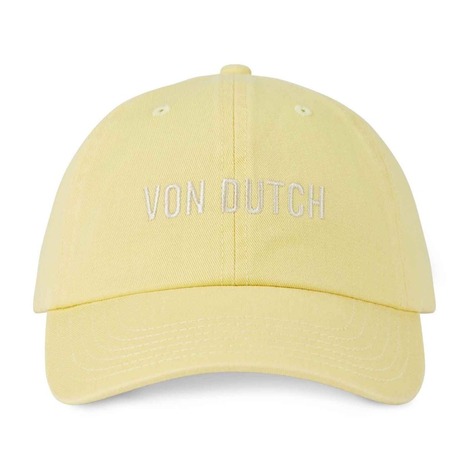 VON DUTCH Dad Cap Mjuk broderad offwhite 100% bomull Fri frakt