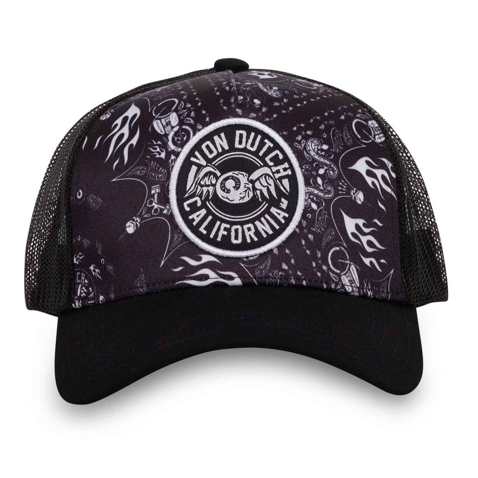 VON DUTCH California Trucker Cap Bandana Winged Eye
