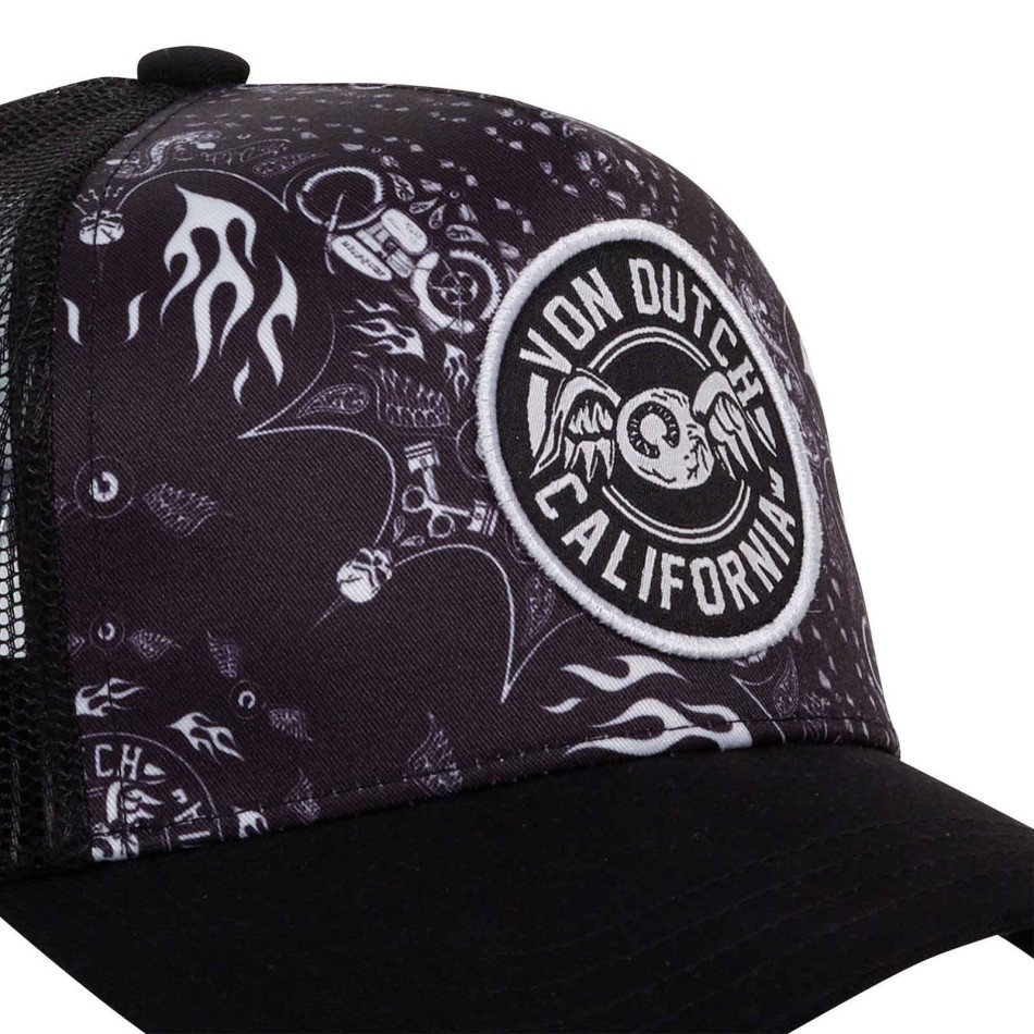 VON DUTCH California Trucker Cap Bandana Winged Eye