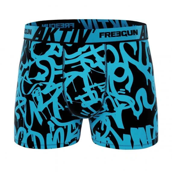 Boxer Mann Baumwolle AKTIV Sport "Graffiti" (Boxershorts) Freegun auf FrenchMarket